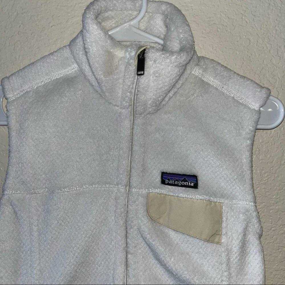 Patagonia Women's White Full Zip Retool Vest Size Small - Picture 2 of 4